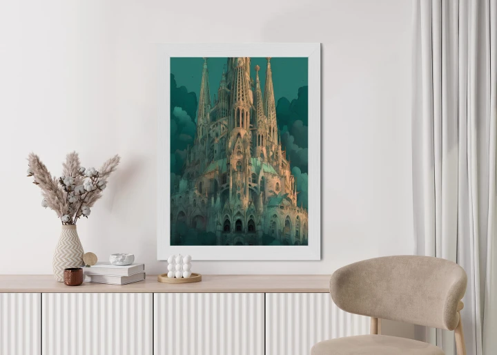Plakat Sagrada Familia Secesyjny Kościół W Barcelonie