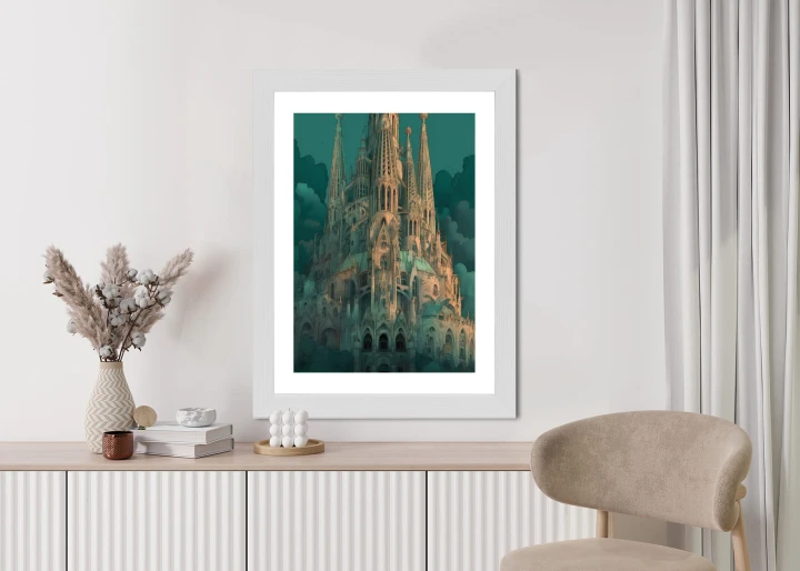 Plakat Sagrada Familia Secesyjny Kościół W Barcelonie