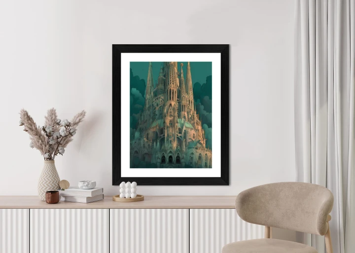 Plakat Sagrada Familia Secesyjny Kościół W Barcelonie