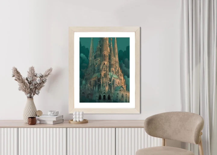 Plakat Sagrada Familia Secesyjny Kościół W Barcelonie