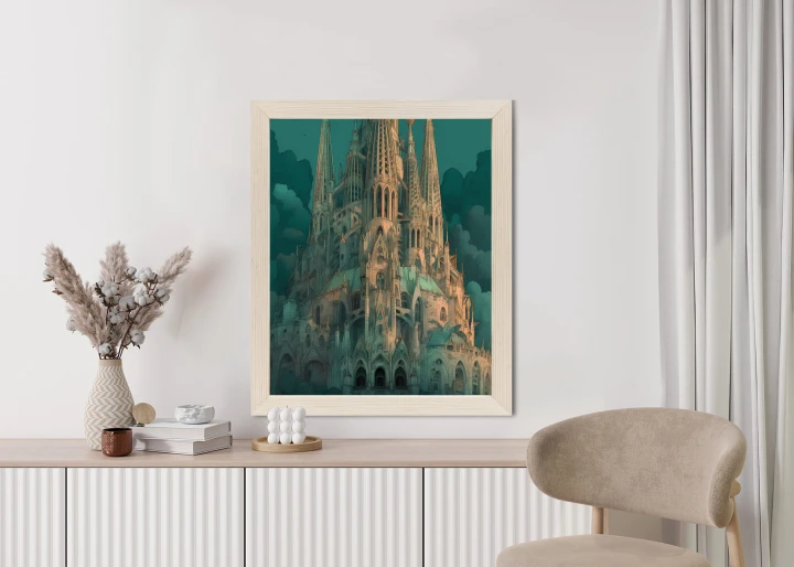Plakat Sagrada Familia Secesyjny Kościół W Barcelonie