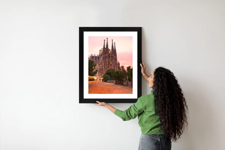 Plakat La Sagrada Familia Podczas Zachodu Słońca