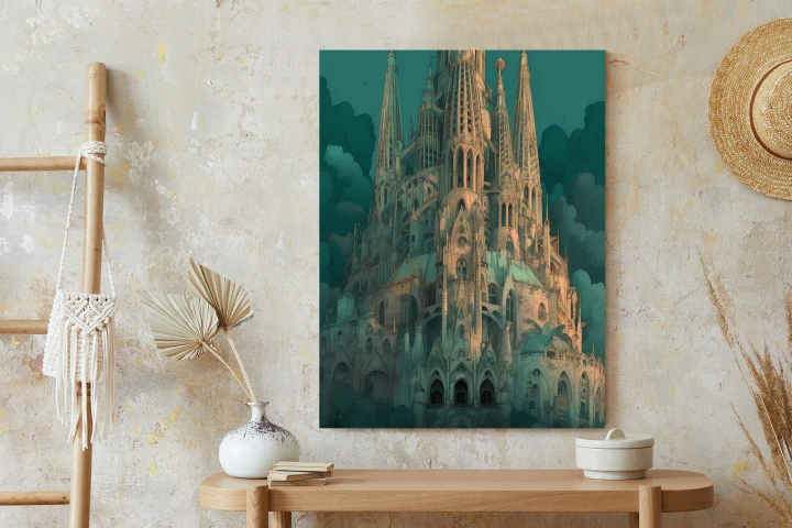 Plakat Sagrada Familia Secesyjny Kościół W Barcelonie