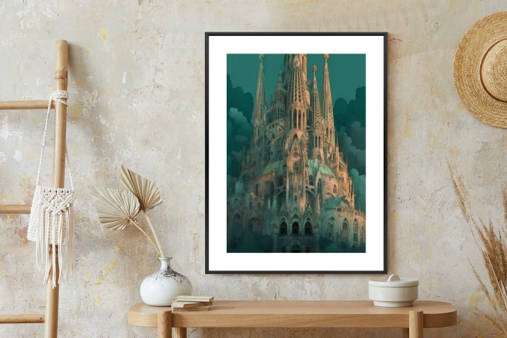 Plakat Sagrada Familia Secesyjny Kościół W Barcelonie