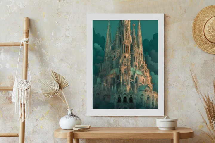 Plakat Sagrada Familia Secesyjny Kościół W Barcelonie