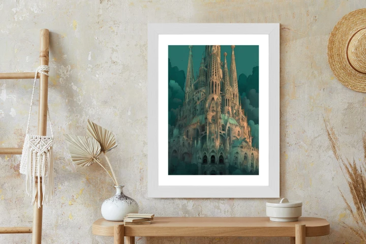 Plakat Sagrada Familia Secesyjny Kościół W Barcelonie
