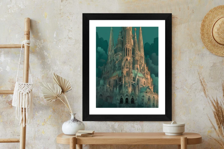 Plakat Sagrada Familia Secesyjny Kościół W Barcelonie