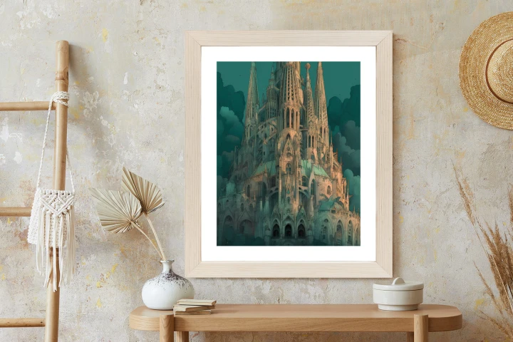 Plakat Sagrada Familia Secesyjny Kościół W Barcelonie