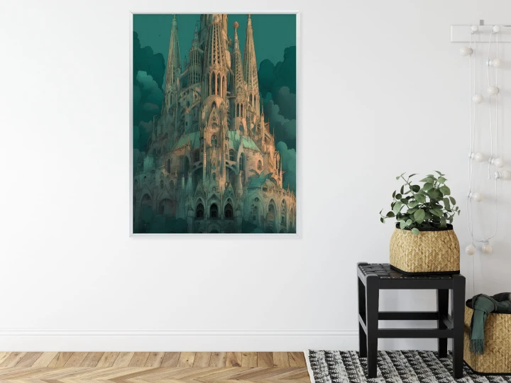 Plakat Sagrada Familia Secesyjny Kościół W Barcelonie