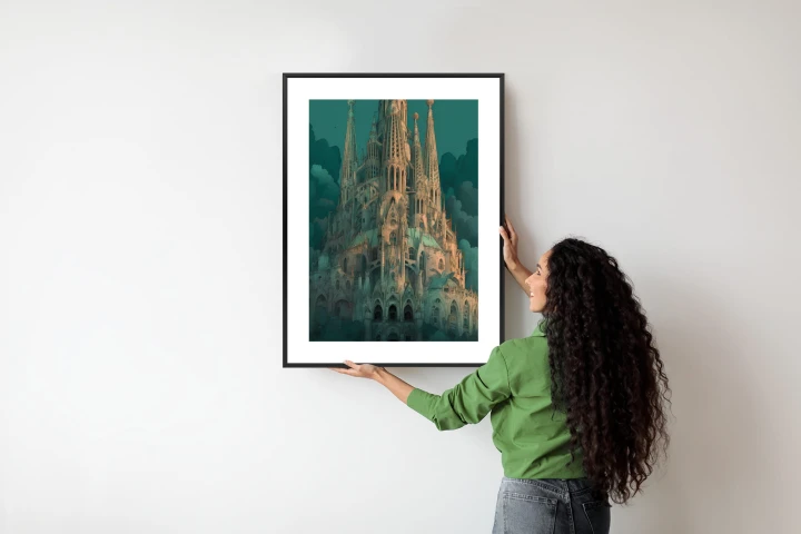 Plakat Sagrada Familia Secesyjny Kościół W Barcelonie