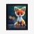 Plakat Tiny Cute Adorable Fox In An Autumn Oak Forest, Intricate Details. Cartoon Big Eyed Close Up Portrait. Soft Cinematic Lighting, Animation Style Character, Anime Style, 3D