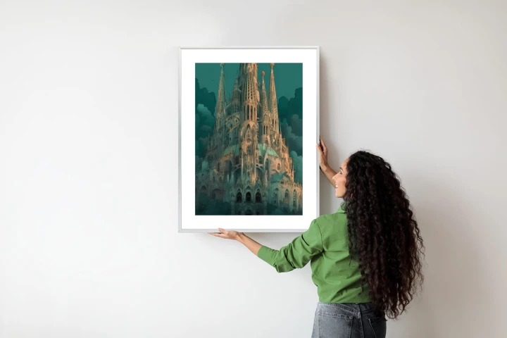 Plakat Sagrada Familia Secesyjny Kościół W Barcelonie