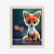 Plakat Tiny Cute Adorable Fox In An Autumn Oak Forest, Intricate Details. Cartoon Big Eyed Close Up Portrait. Soft Cinematic Lighting, Animation Style Character, Anime Style, 3D