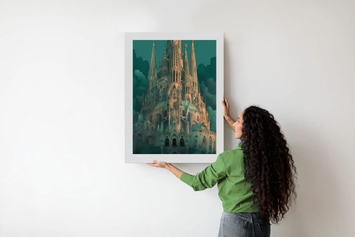 Plakat Sagrada Familia Secesyjny Kościół W Barcelonie