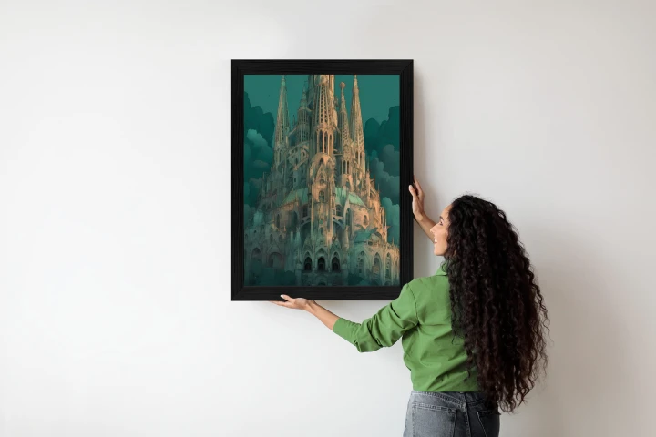 Plakat Sagrada Familia Secesyjny Kościół W Barcelonie