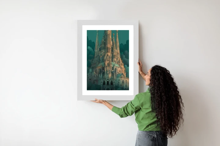 Plakat Sagrada Familia Secesyjny Kościół W Barcelonie