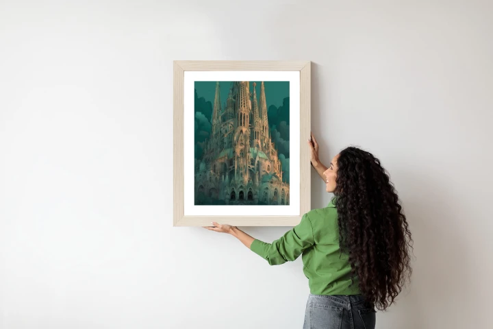 Plakat Sagrada Familia Secesyjny Kościół W Barcelonie