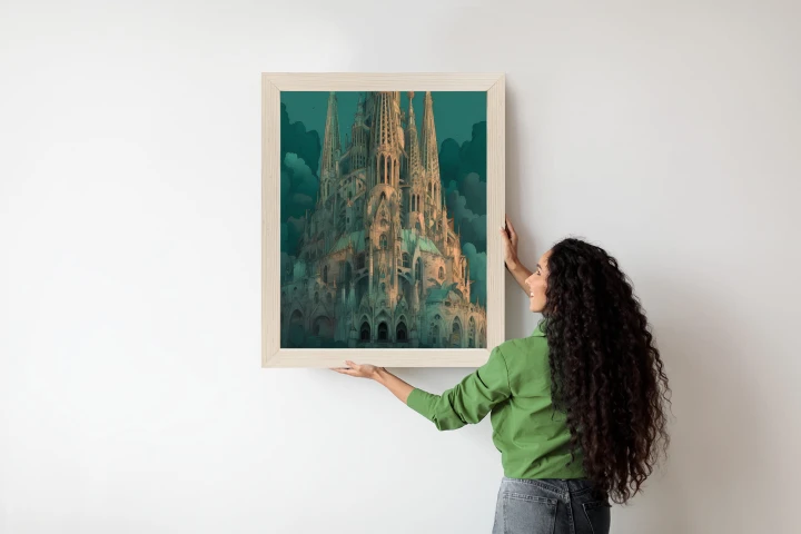 Plakat Sagrada Familia Secesyjny Kościół W Barcelonie