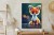 Plakat Tiny Cute Adorable Fox In An Autumn Oak Forest, Intricate Details. Cartoon Big Eyed Close Up Portrait. Soft Cinematic Lighting, Animation Style Character, Anime Style, 3D