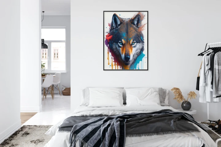 Plakat Portret Wilka W Różnych Barwach