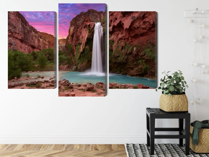 Obraz Wieloczęściowy Wodospady W Havasupai