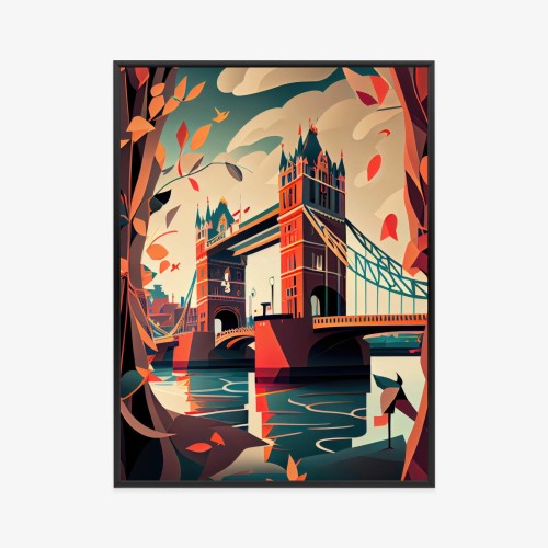 Plakat Tower Bridge Abstrakcyjna Ilustracja