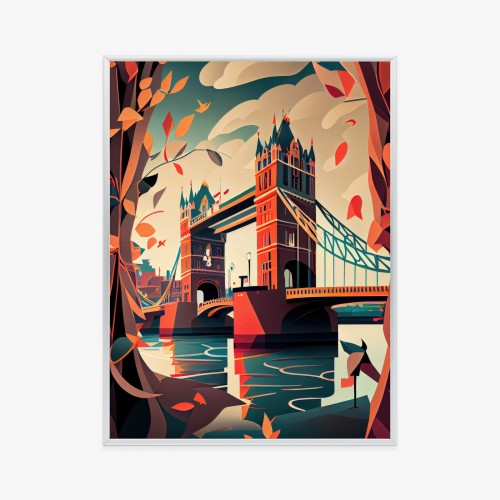Plakat Tower Bridge Abstrakcyjna Ilustracja