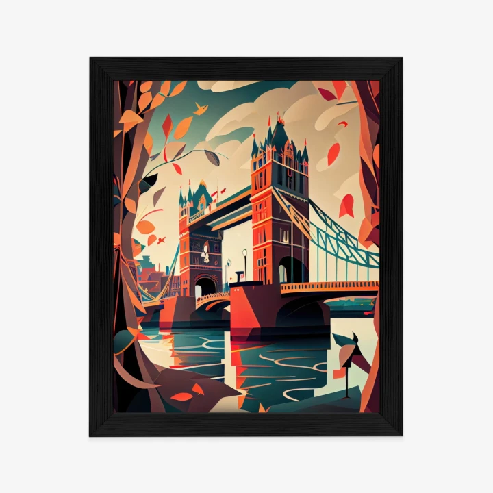 Plakat Tower Bridge Abstrakcyjna Ilustracja
