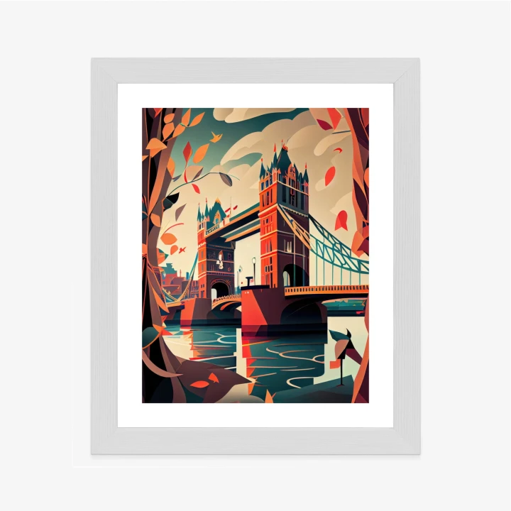 Plakat Tower Bridge Abstrakcyjna Ilustracja