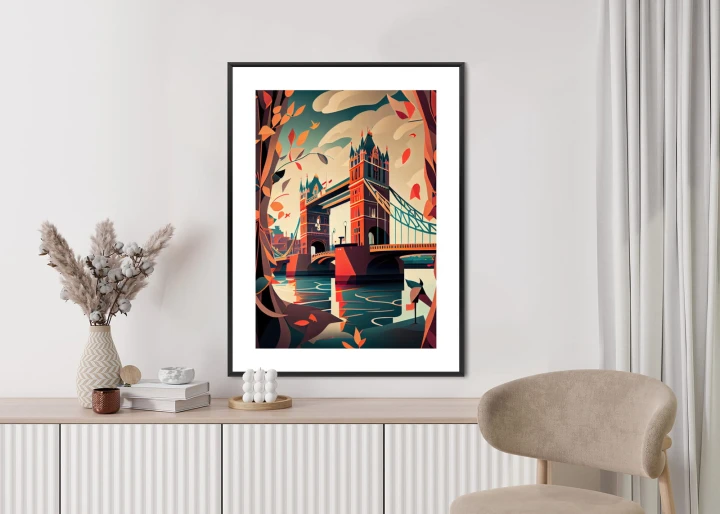 Plakat Tower Bridge Abstrakcyjna Ilustracja