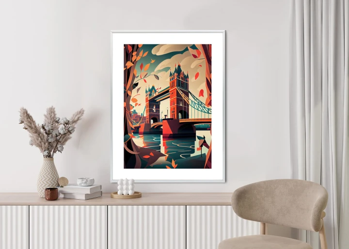 Plakat Tower Bridge Abstrakcyjna Ilustracja