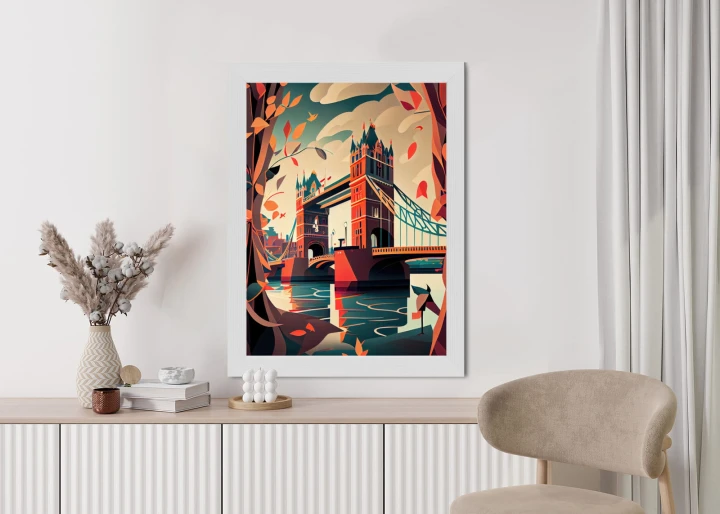 Plakat Tower Bridge Abstrakcyjna Ilustracja