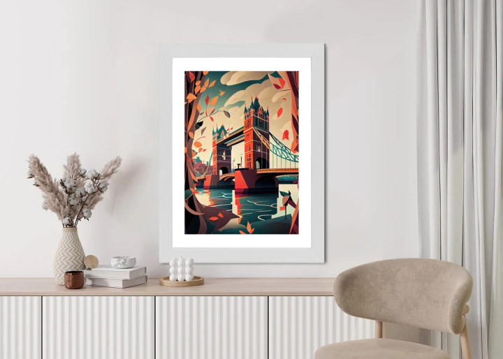 Plakat Tower Bridge Abstrakcyjna Ilustracja
