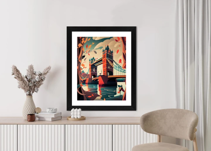 Plakat Tower Bridge Abstrakcyjna Ilustracja