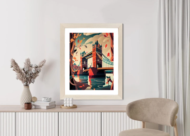 Plakat Tower Bridge Abstrakcyjna Ilustracja