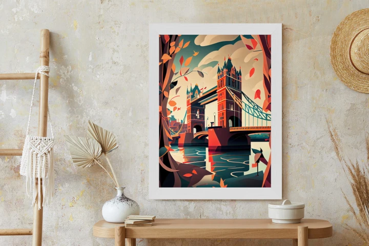 Plakat Tower Bridge Abstrakcyjna Ilustracja