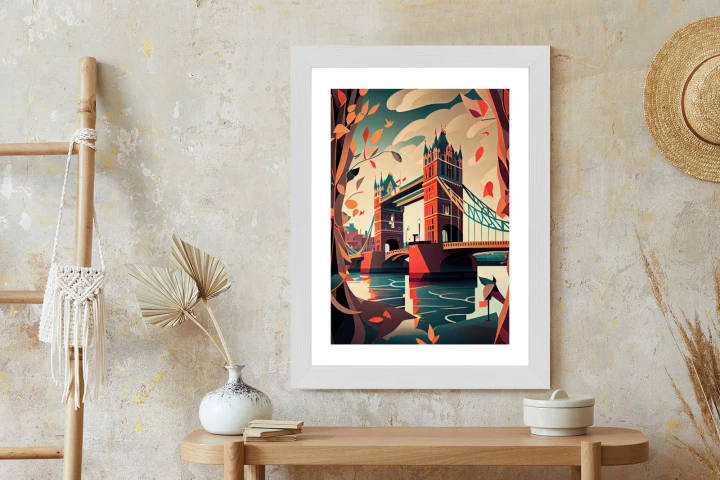 Plakat Tower Bridge Abstrakcyjna Ilustracja