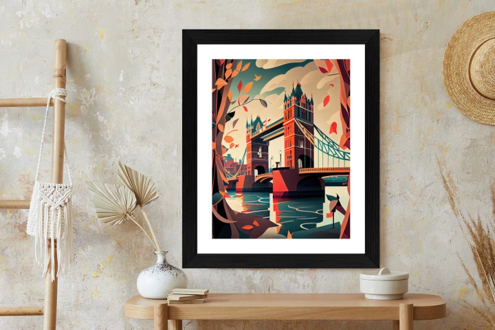 Plakat Tower Bridge Abstrakcyjna Ilustracja