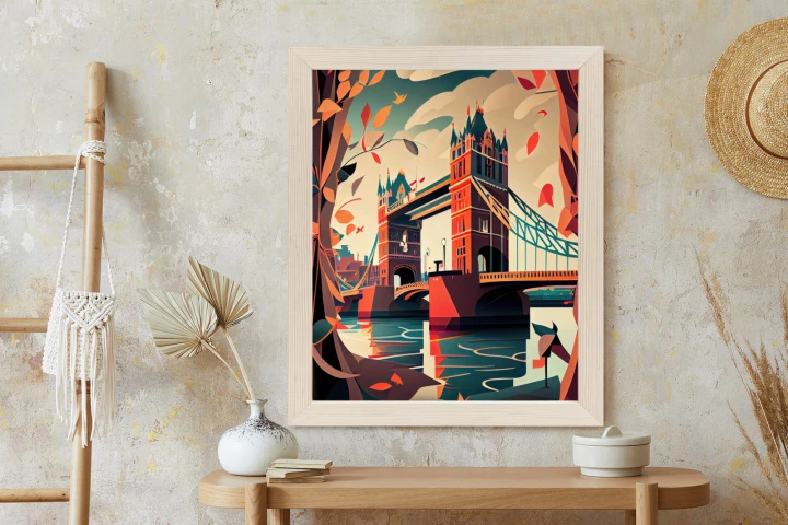 Plakat Tower Bridge Abstrakcyjna Ilustracja