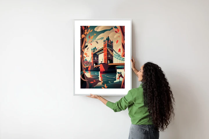 Plakat Tower Bridge Abstrakcyjna Ilustracja