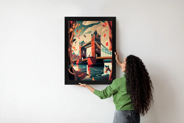 Plakat Tower Bridge Abstrakcyjna Ilustracja