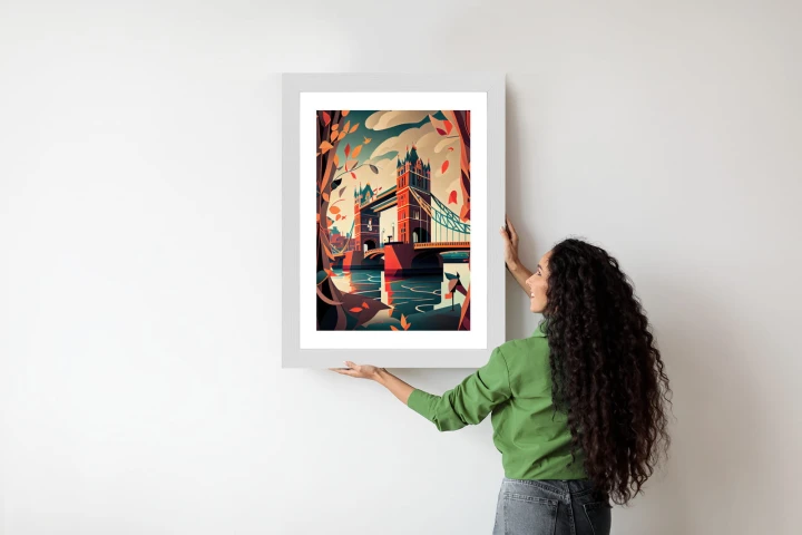 Plakat Tower Bridge Abstrakcyjna Ilustracja