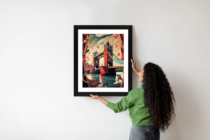 Plakat Tower Bridge Abstrakcyjna Ilustracja