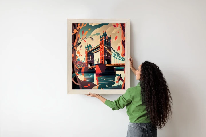 Plakat Tower Bridge Abstrakcyjna Ilustracja