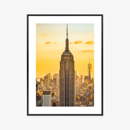 Plakat Nyc Top Of The Rock O Zachodzie Słońca