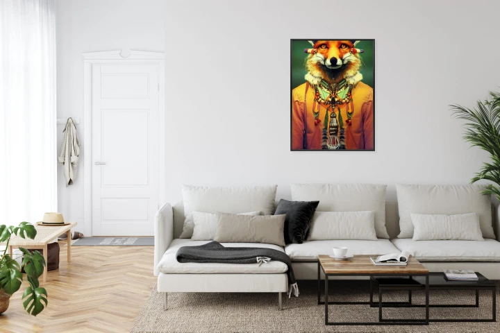Plakat Lis W Stroju Indiańskim