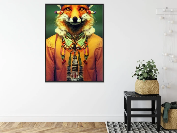 Plakat Lis W Stroju Indiańskim