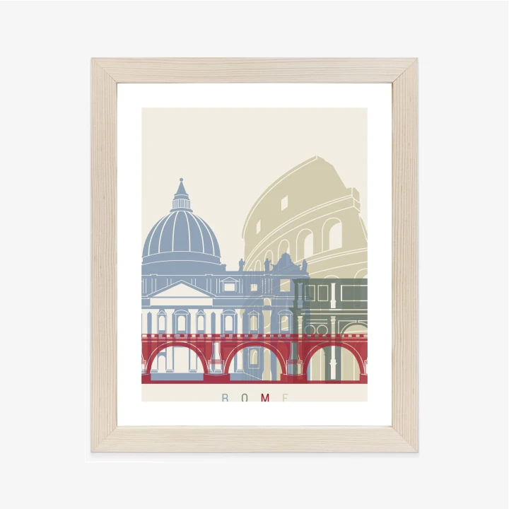 Plakat Kolorowa Ilustracja Architektura Rzymu