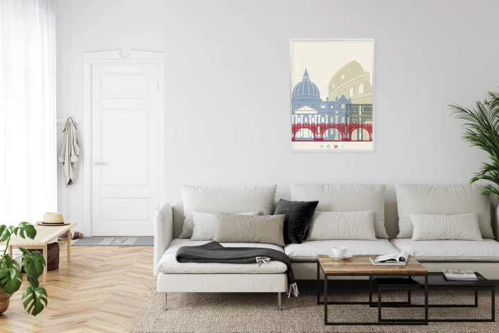 Plakat Kolorowa Ilustracja Architektura Rzymu