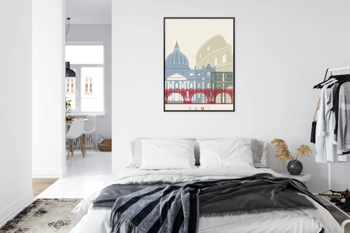 Plakat Kolorowa Ilustracja Architektura Rzymu